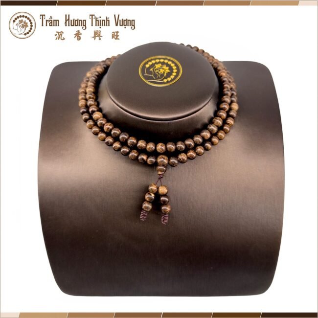Vòng Trầm Hương 108 hạt 6mm - Super vip tông cũ cận chìm