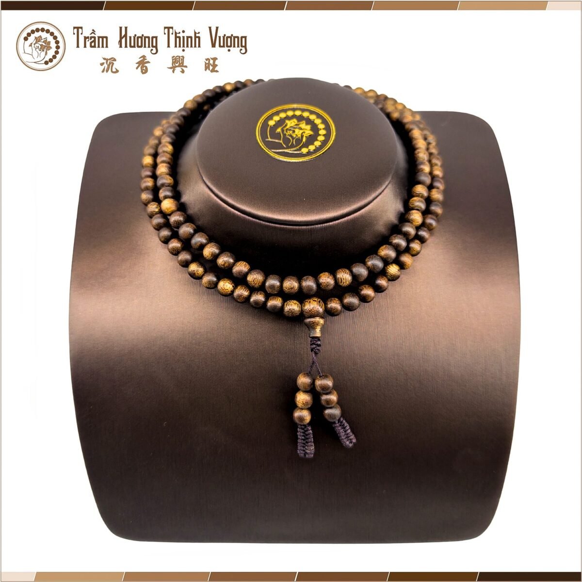 Vòng tay trầm hương Dầu Rục Dẻo - 108 Hạt Size 7mm