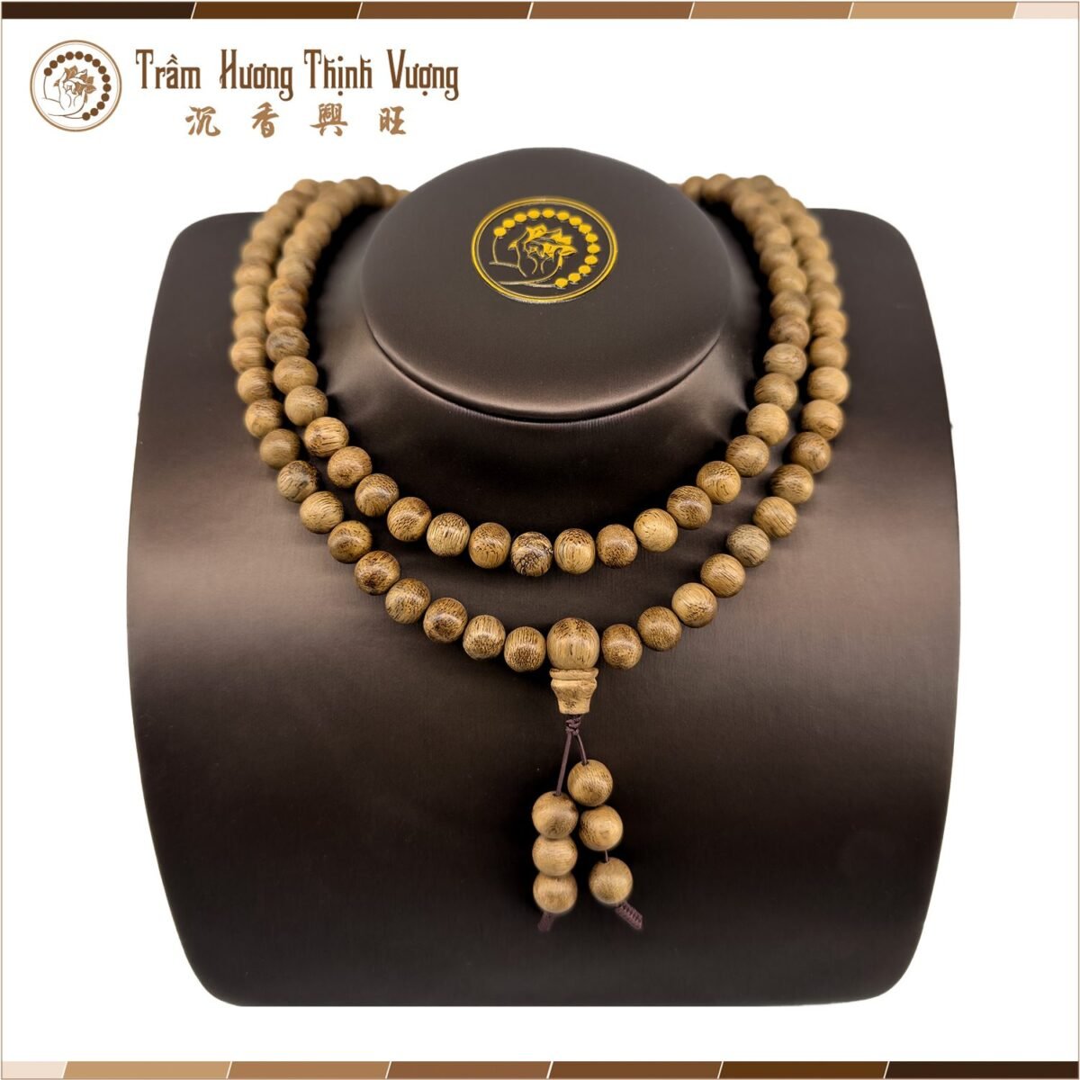 Vòng tay trầm hương Banh Indo - 108 Hạt Size 8mm