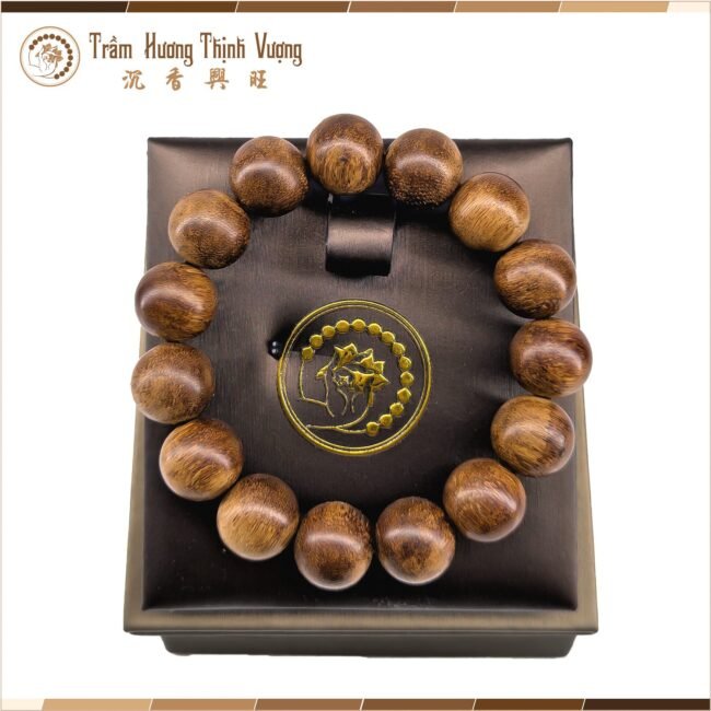 Vòng Trầm hương Banh Indo - Vòng đơn size 14mm
