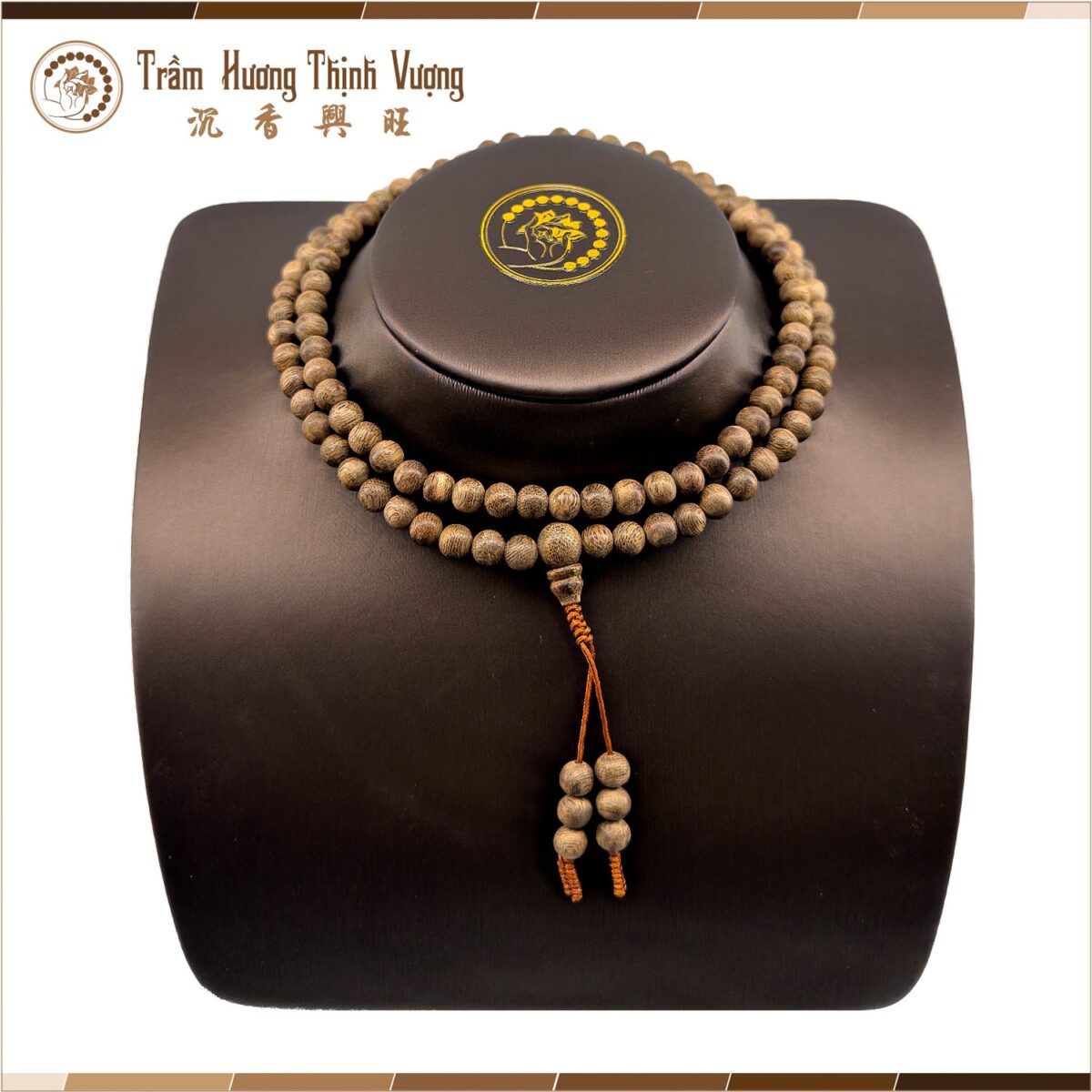 Vòng tay trầm hương Banh Cam Cao Cấp - 108 Hạt Size 6mm