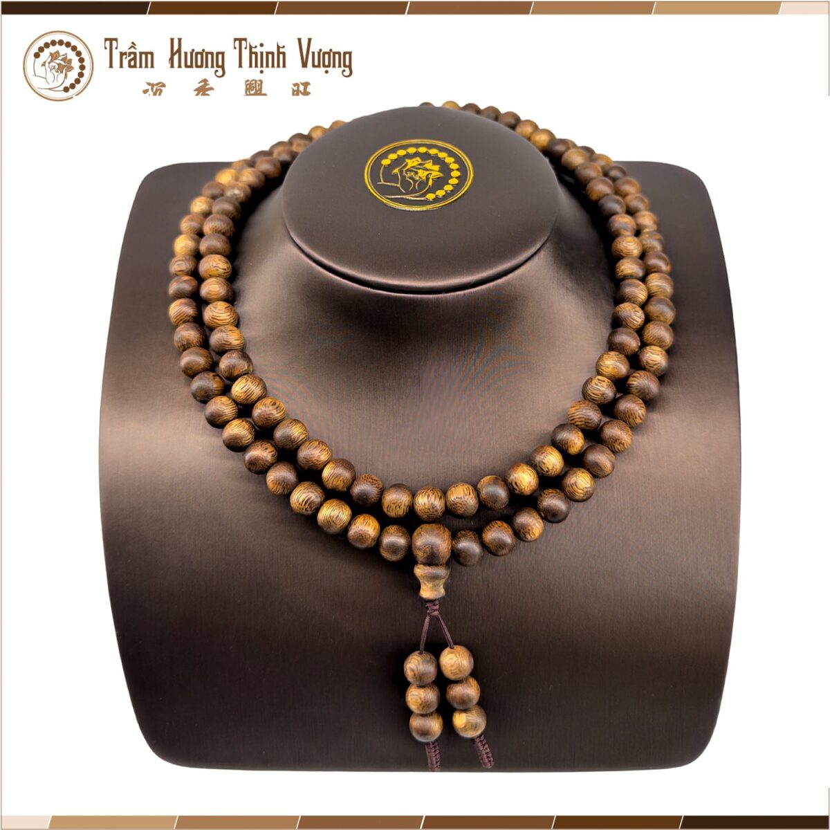 Vòng tay trầm hương Dầu Rục Dẻo - 108 Hạt Size 8mm
