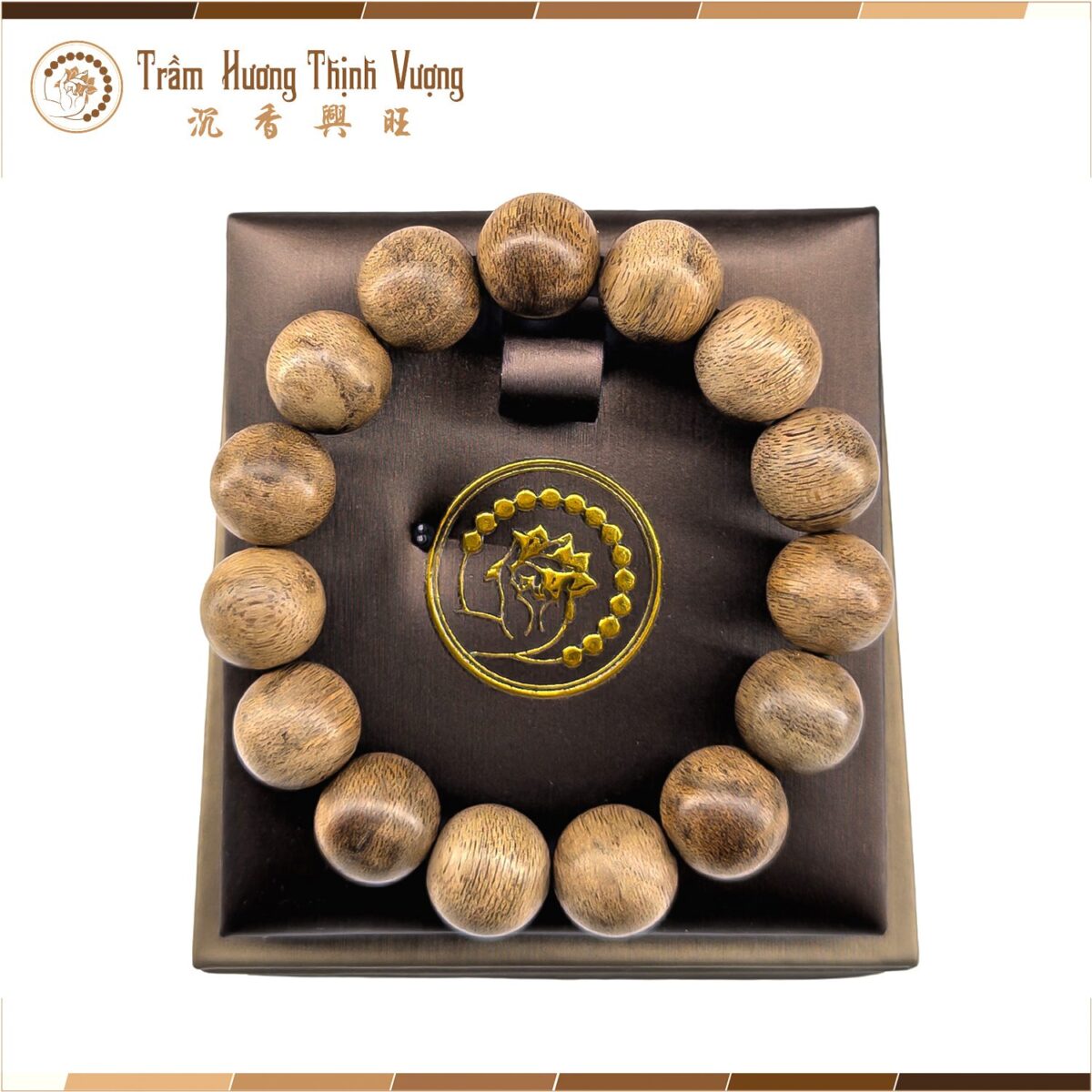 Vòng tay trầm hương Banh Cam Cao Cấp - Vòng Đơn Size 14mm