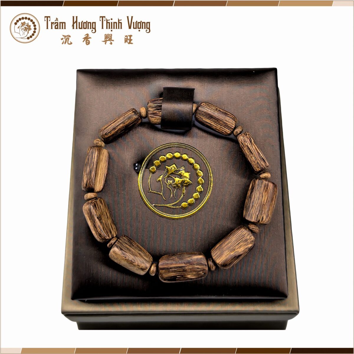 Vòng tay trầm hương Phillip Vip - Khúc Thô Size 8mm