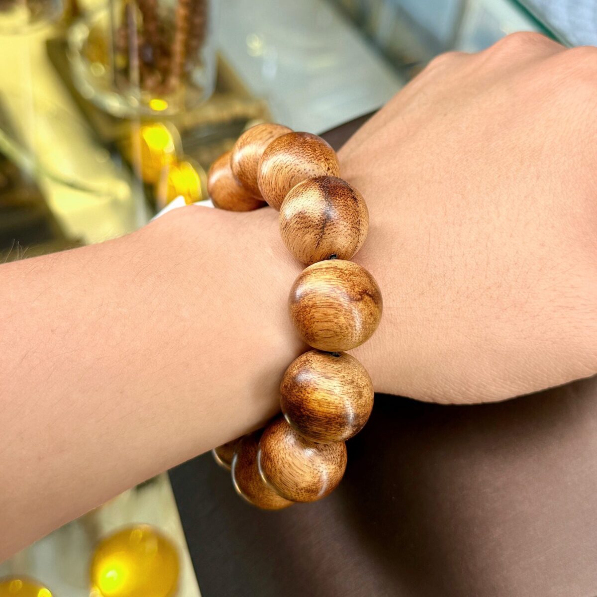 Vòng tay trầm hương Banh Indo - Vòng Đơn Size 18mm - Ảnh 2